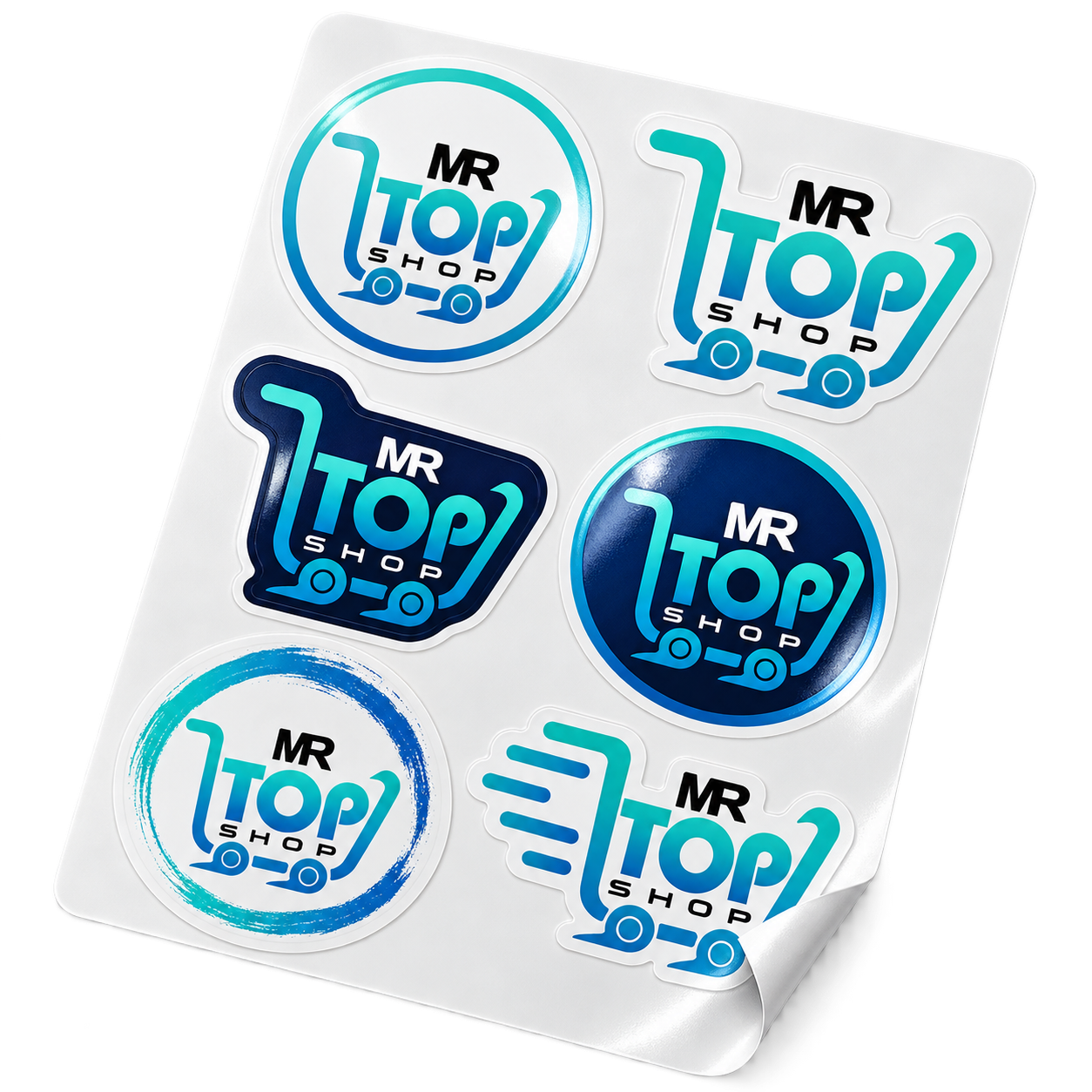 Custom sticker material and finish example